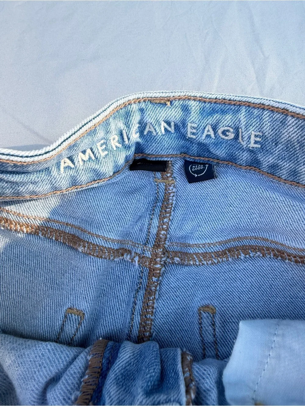 American Age Light Blue Straight-Leg Jeans